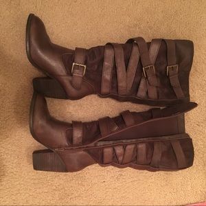 Steve Madden boots leather warm heels 6